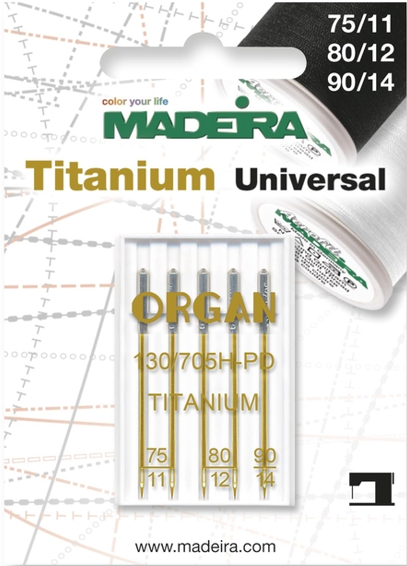 UNIVERSAL TITANIUM NEEDLES  75/11, 80/12 & 90/14